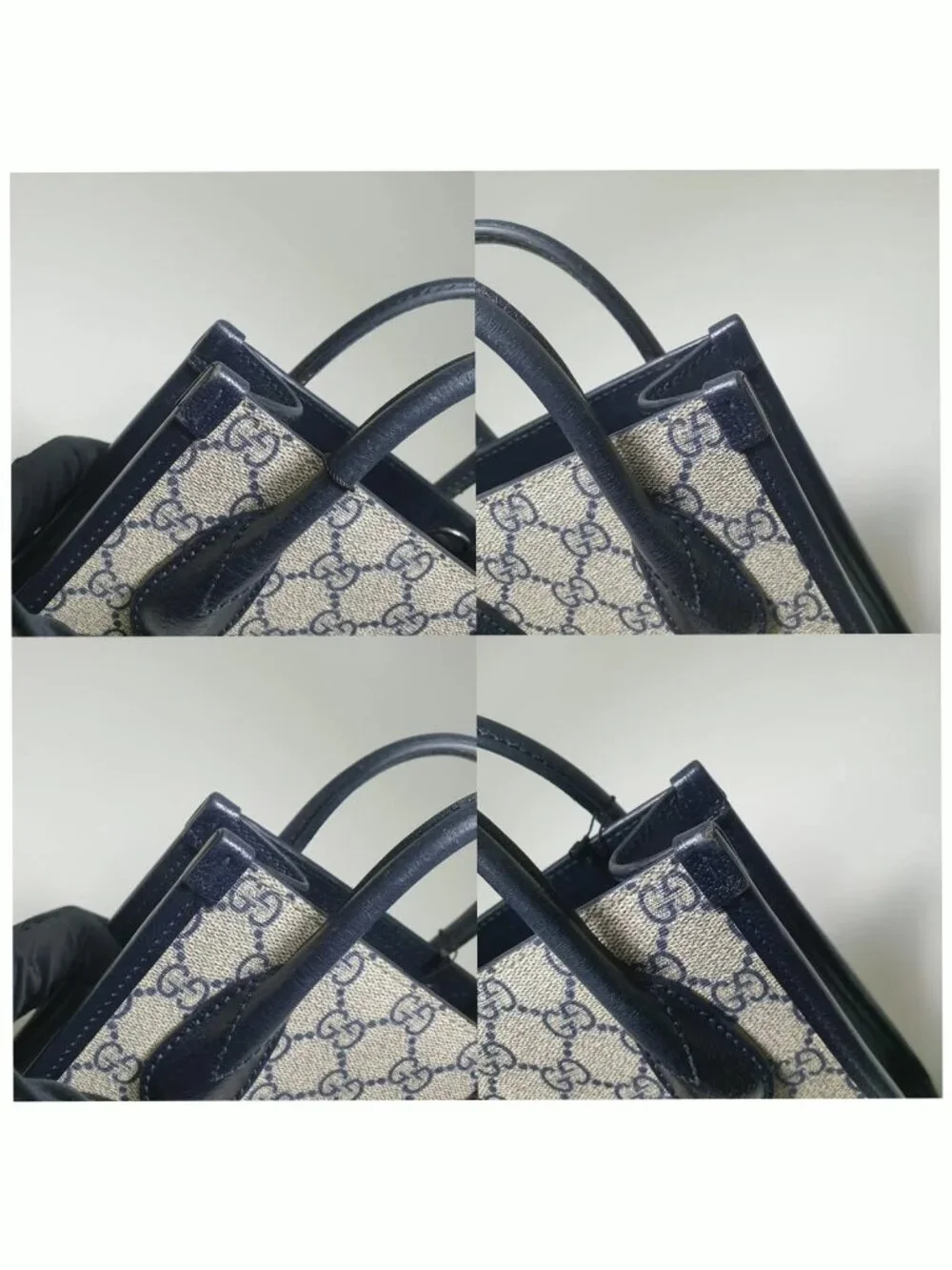 Authentic Gucci GG Supreme Mini Tote Bag Monogram Crossbody - Picture 6 of 11